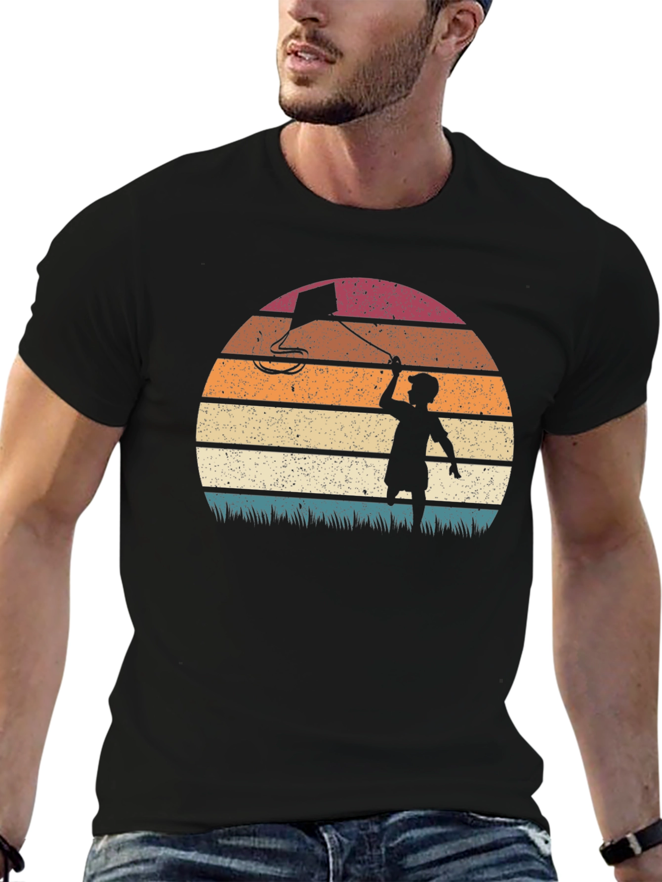 Retro Sunset Kite T-Shirt