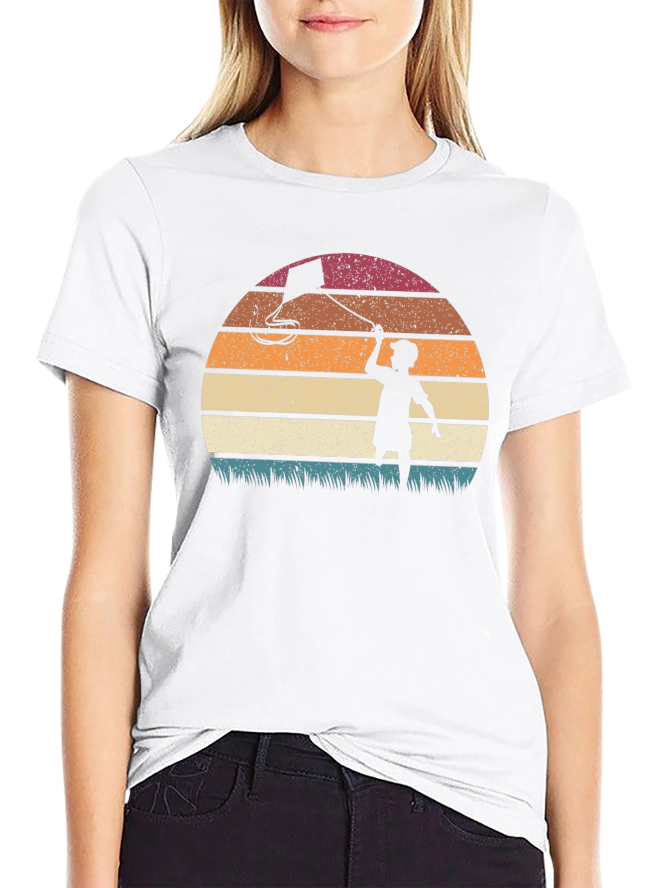 Retro Sunset Kite T-Shirt