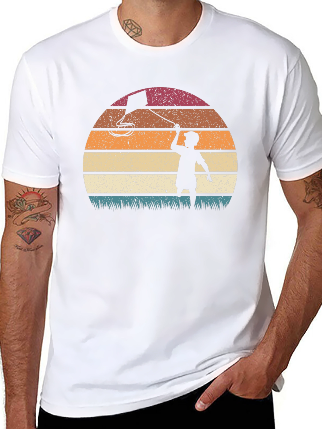 Retro Sunset Kite T-Shirt