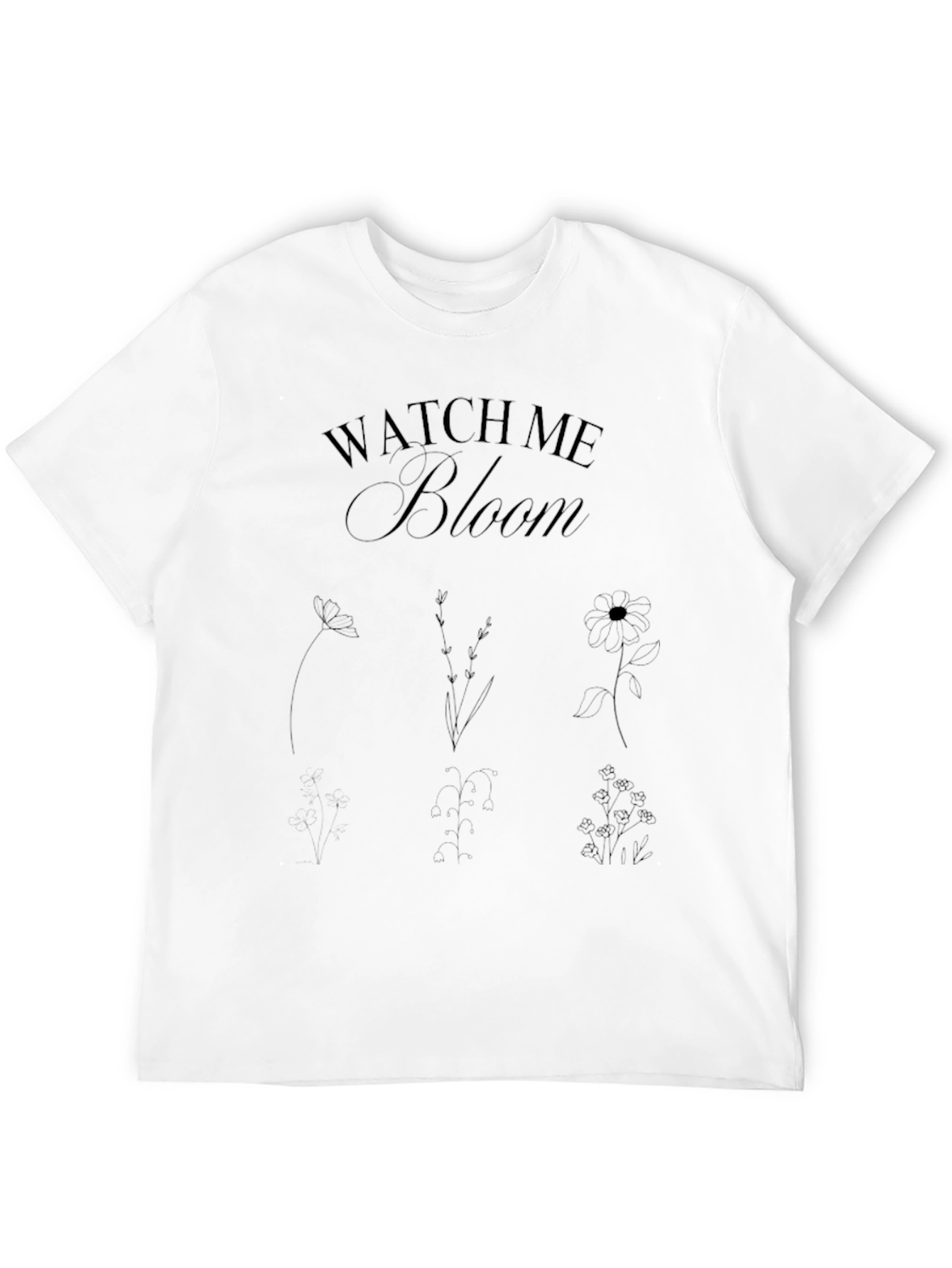 Watch Me Bloom Graphic Tee - Black