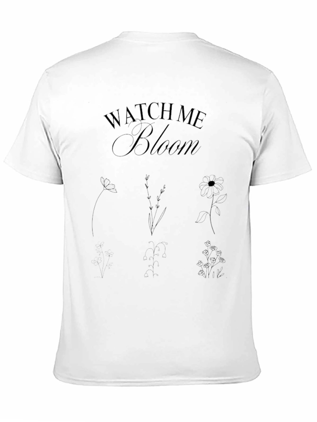 Watch Me Bloom Graphic Tee - Black