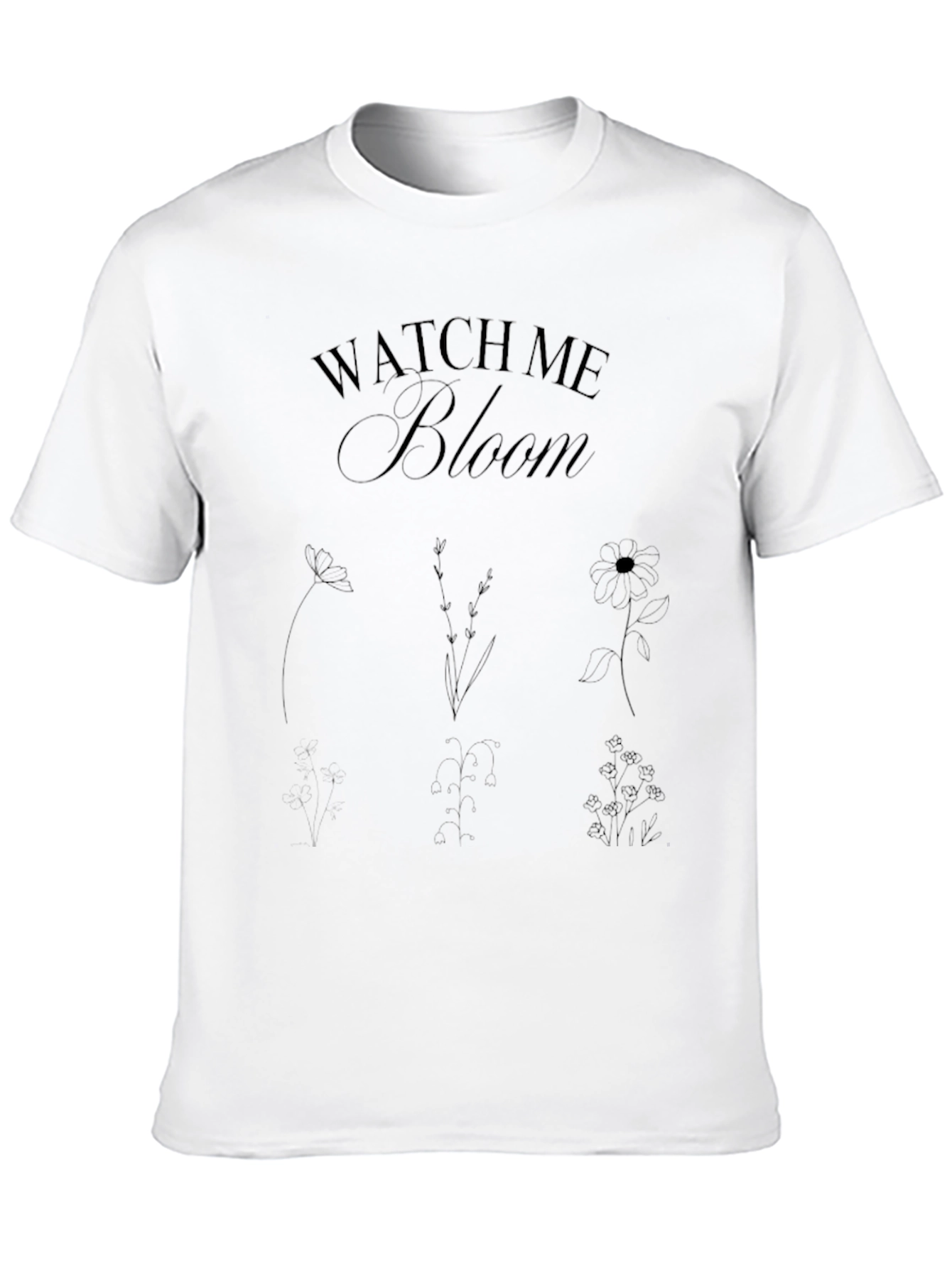 Watch Me Bloom Graphic Tee - Black