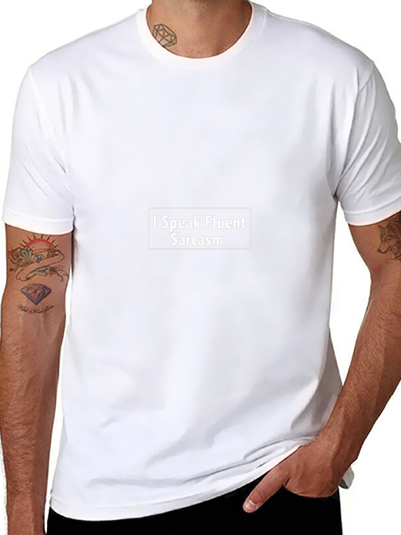 Fluent Sarcasm Black T-Shirt - Mens