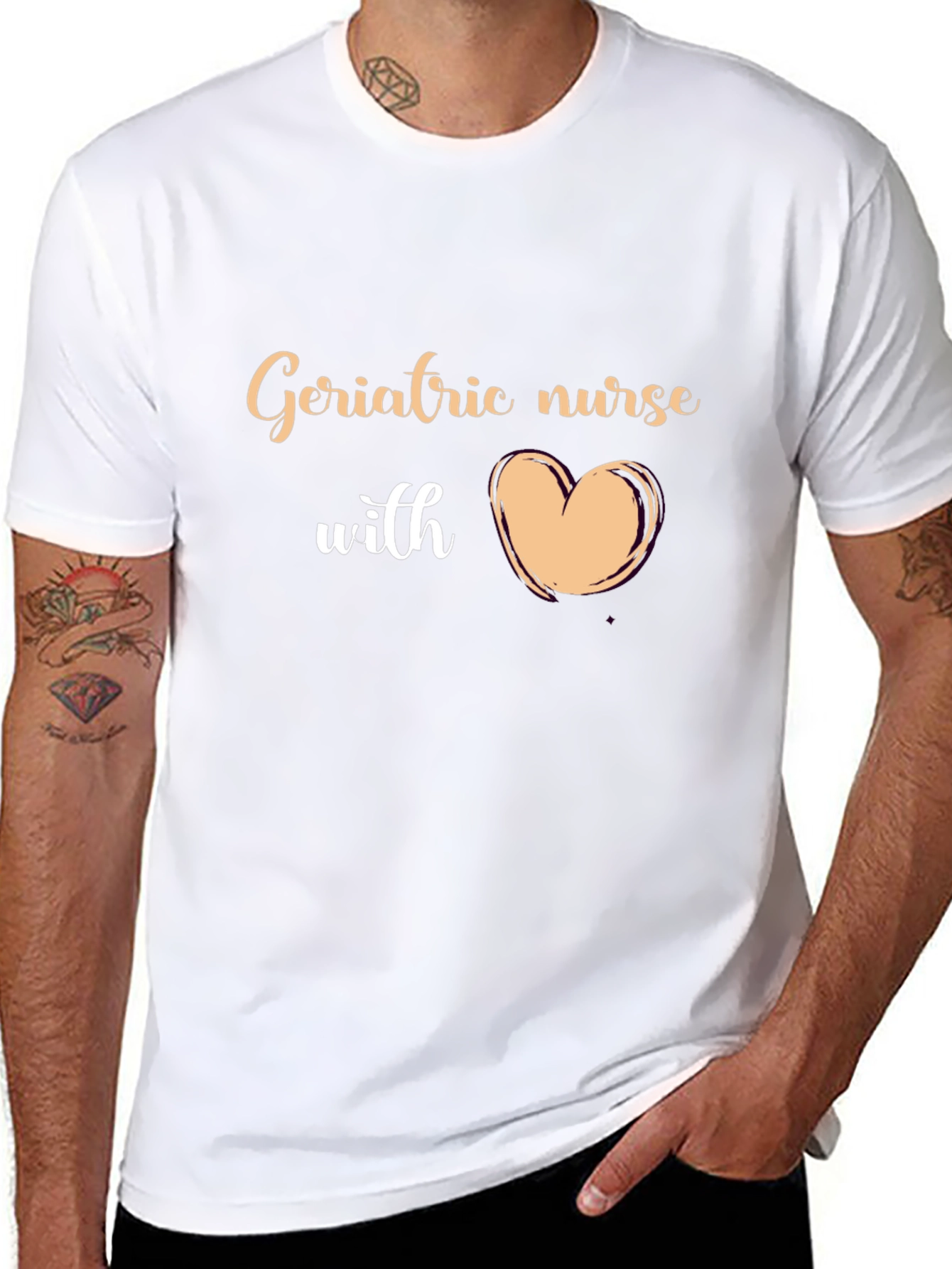 Geriatric Nurse with Heart T-Shirt
