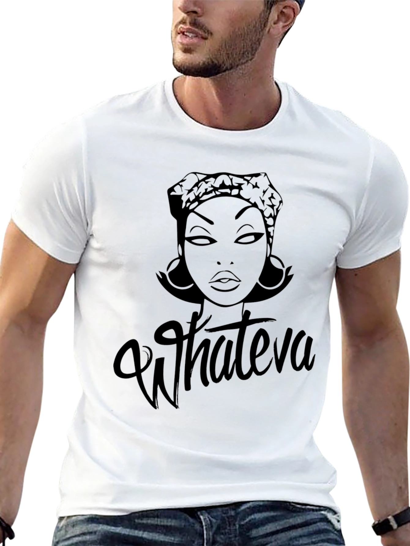 Whatever T-Shirt - Black Crew Neck Tee