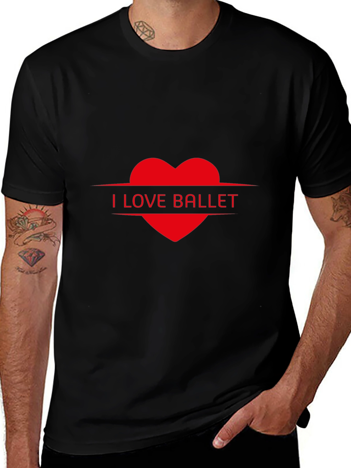I Love Ballet Heart T-Shirt