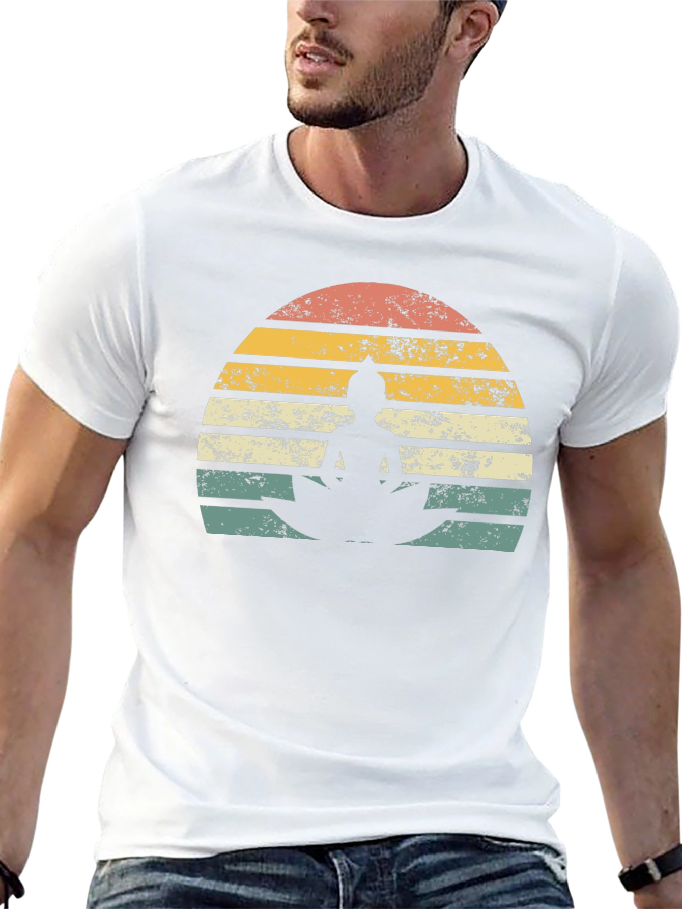 Retro Buddha Graphic T-Shirt - Zen Style