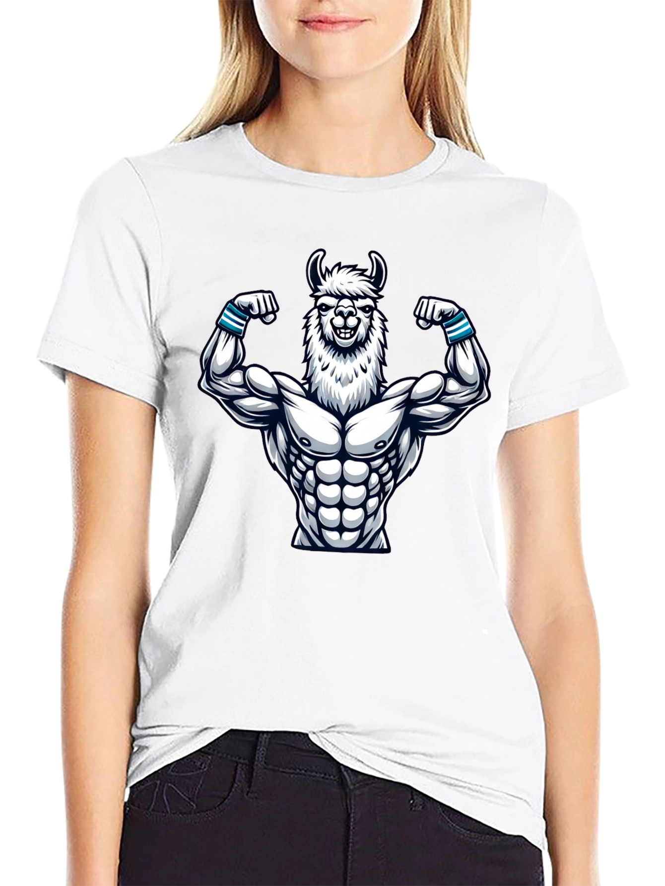 Llama Muscle T-Shirt - Funny Gym Workout Tee