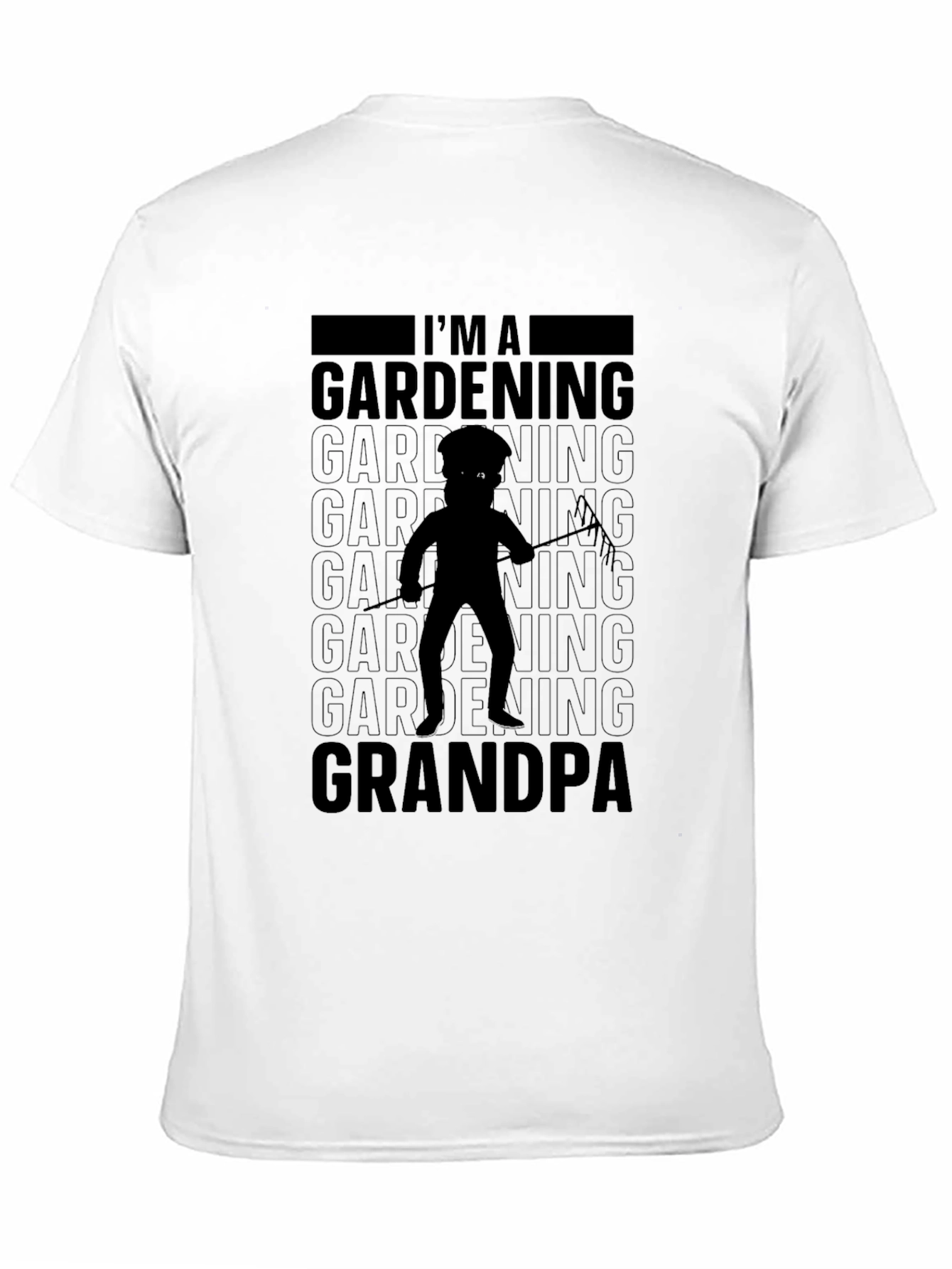 Gardening Grandpa T-Shirt - Black Graphic Tee