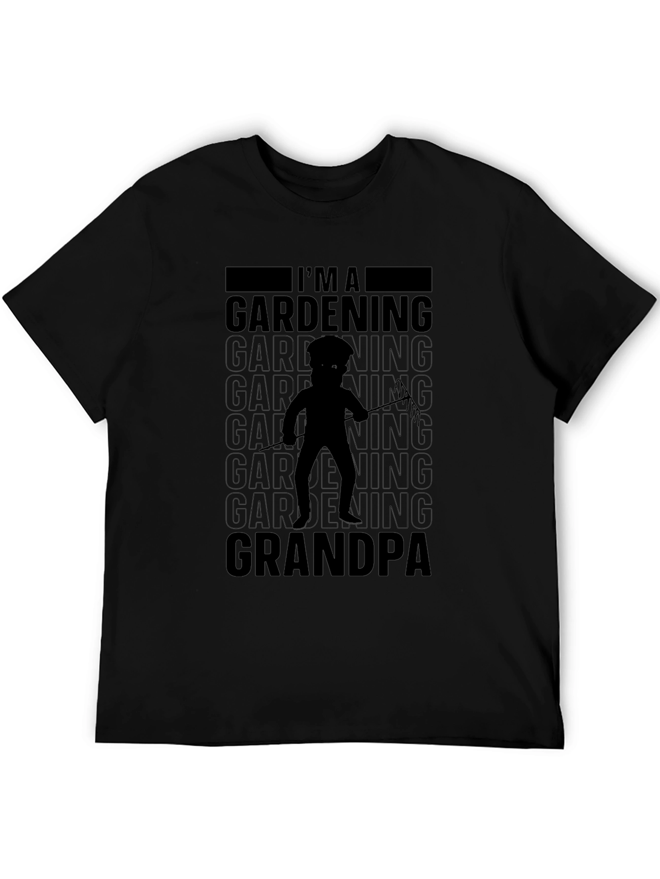 Gardening Grandpa T-Shirt - Black Graphic Tee
