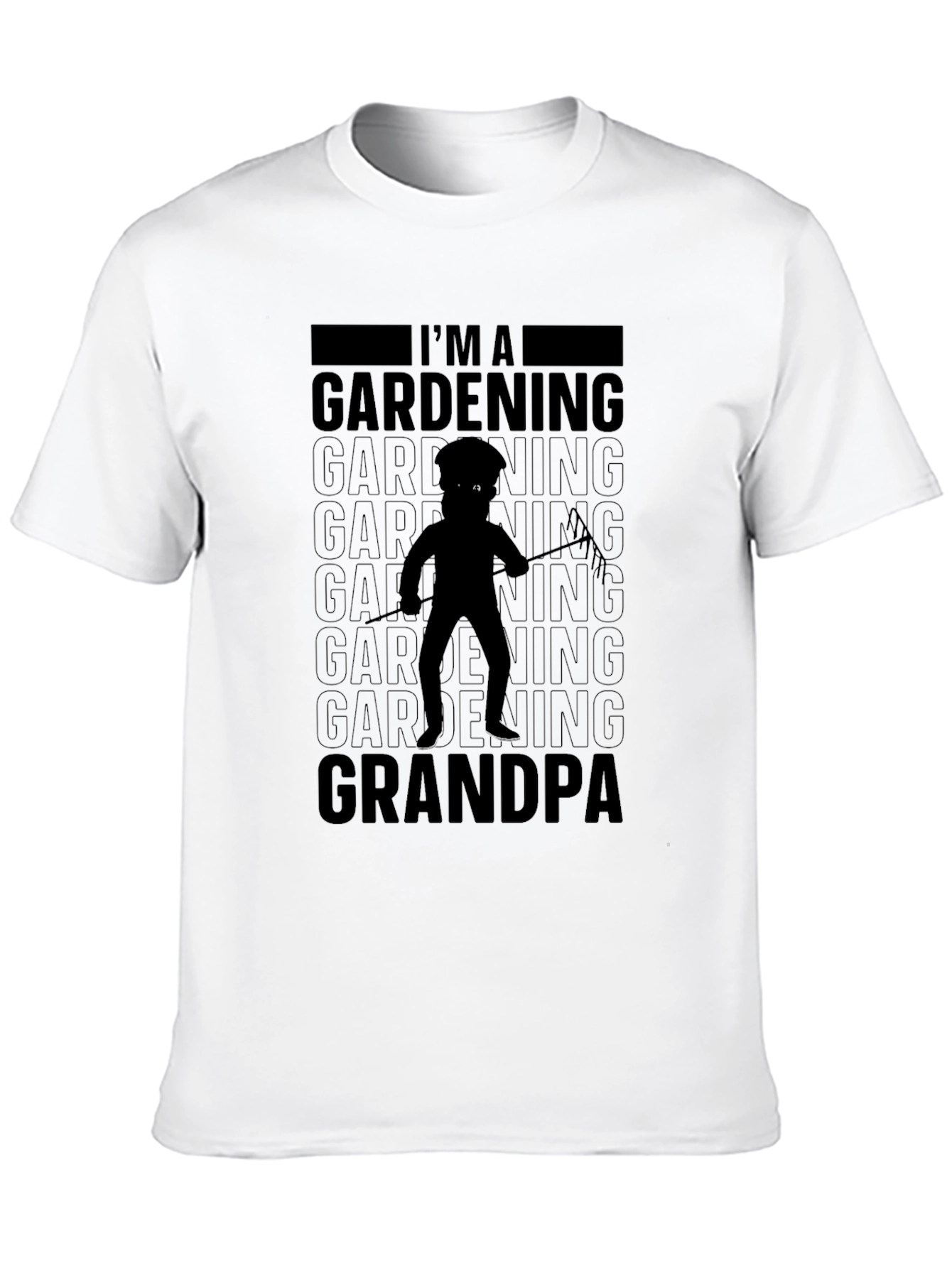 Gardening Grandpa T-Shirt - Black Graphic Tee