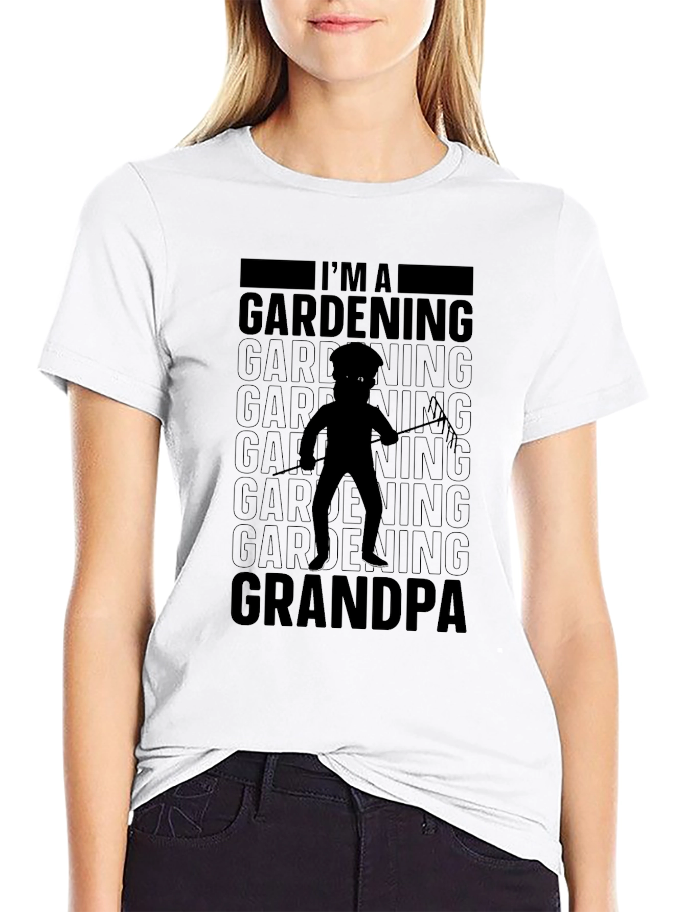 Gardening Grandpa T-Shirt - Black Graphic Tee