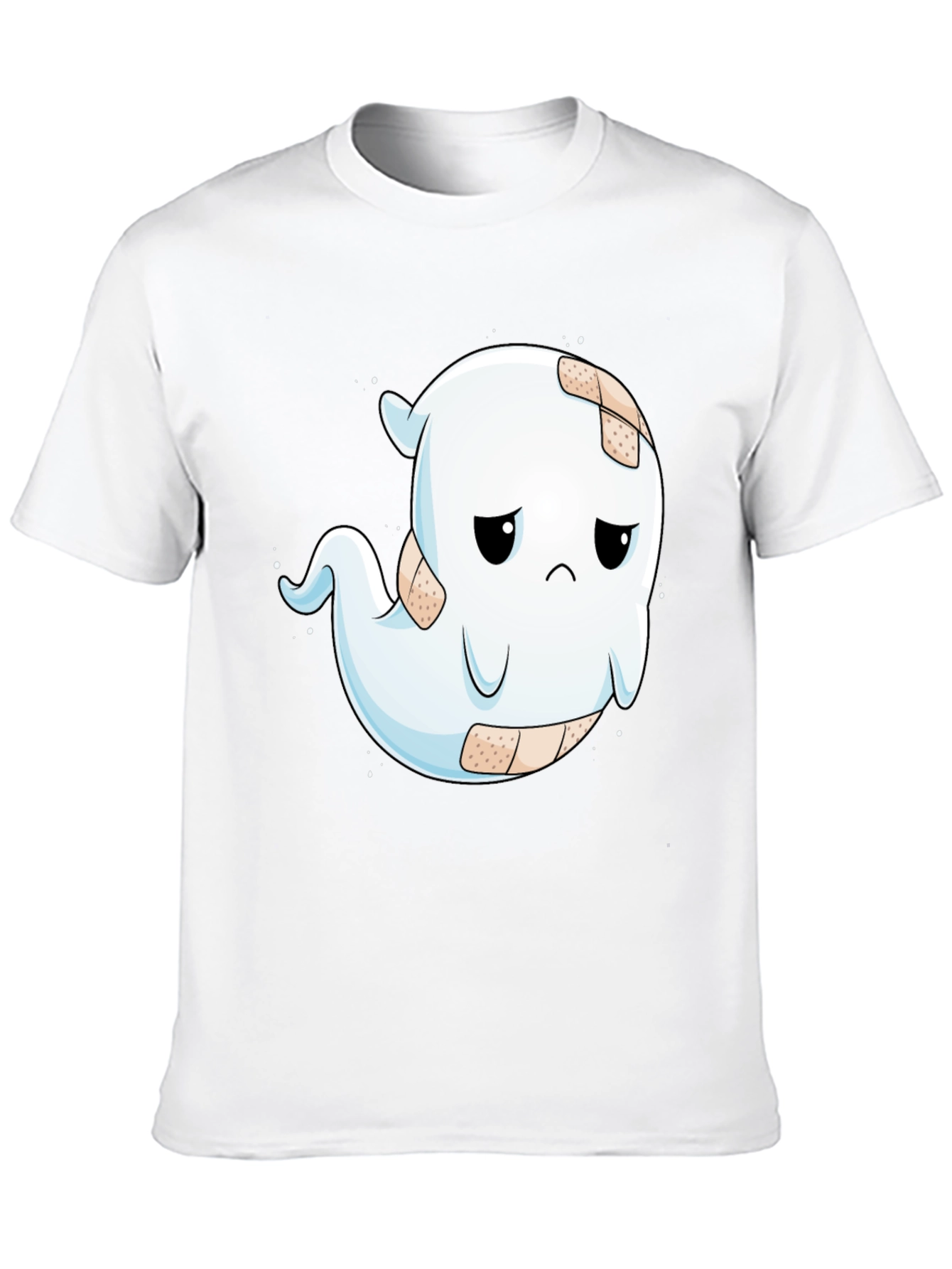Sad Ghost T-Shirt - Black Cotton Blend Graphic Tee