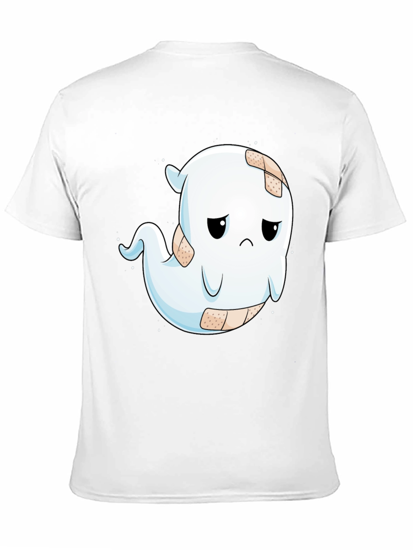 Sad Ghost T-Shirt - Black Cotton Blend Graphic Tee
