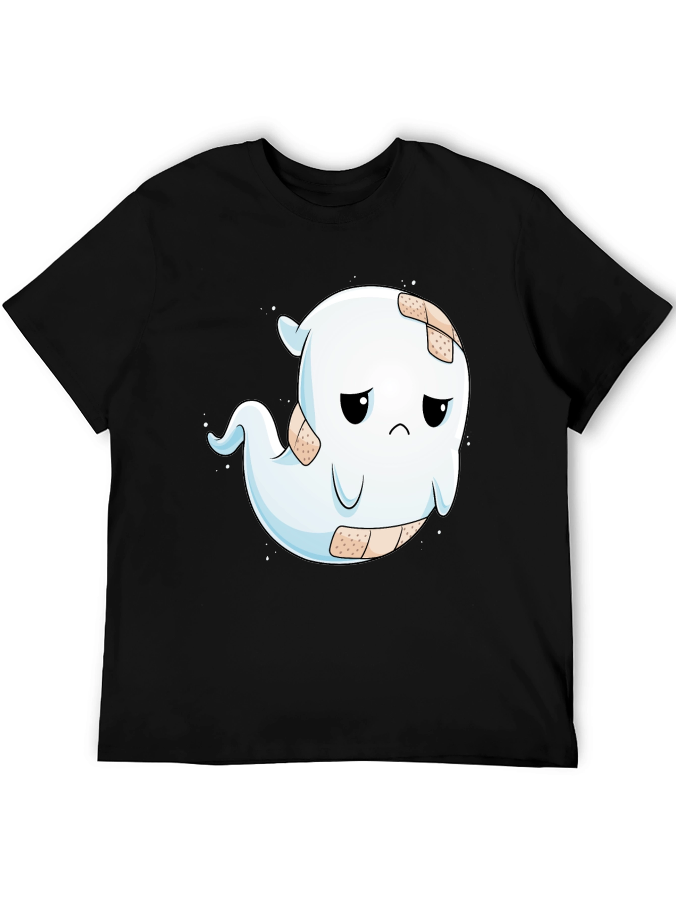 Sad Ghost T-Shirt - Black Cotton Blend Graphic Tee