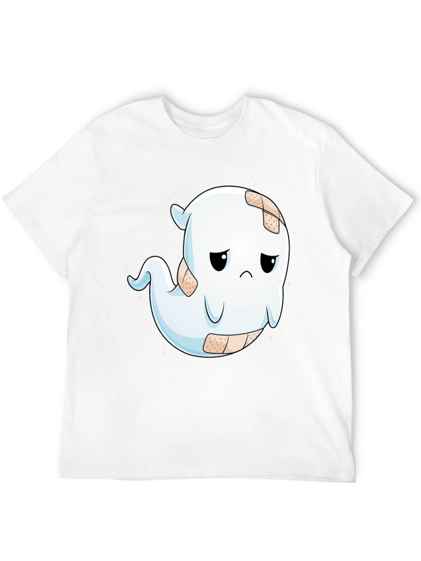 Sad Ghost T-Shirt - Black Cotton Blend Graphic Tee