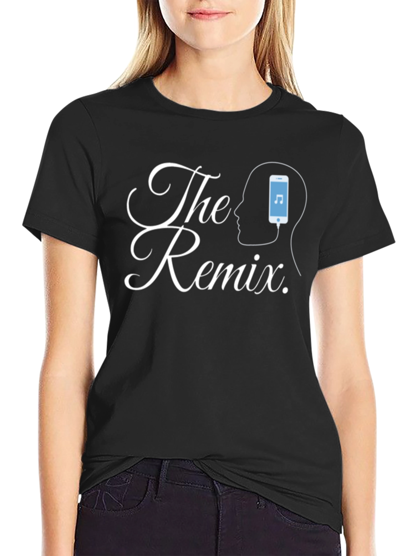 The Remix Graphic Tee - Black Casual T-Shirt