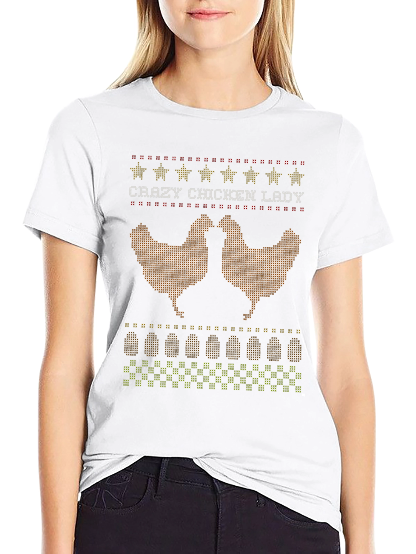 Crazy Chicken Lady Graphic T-Shirt