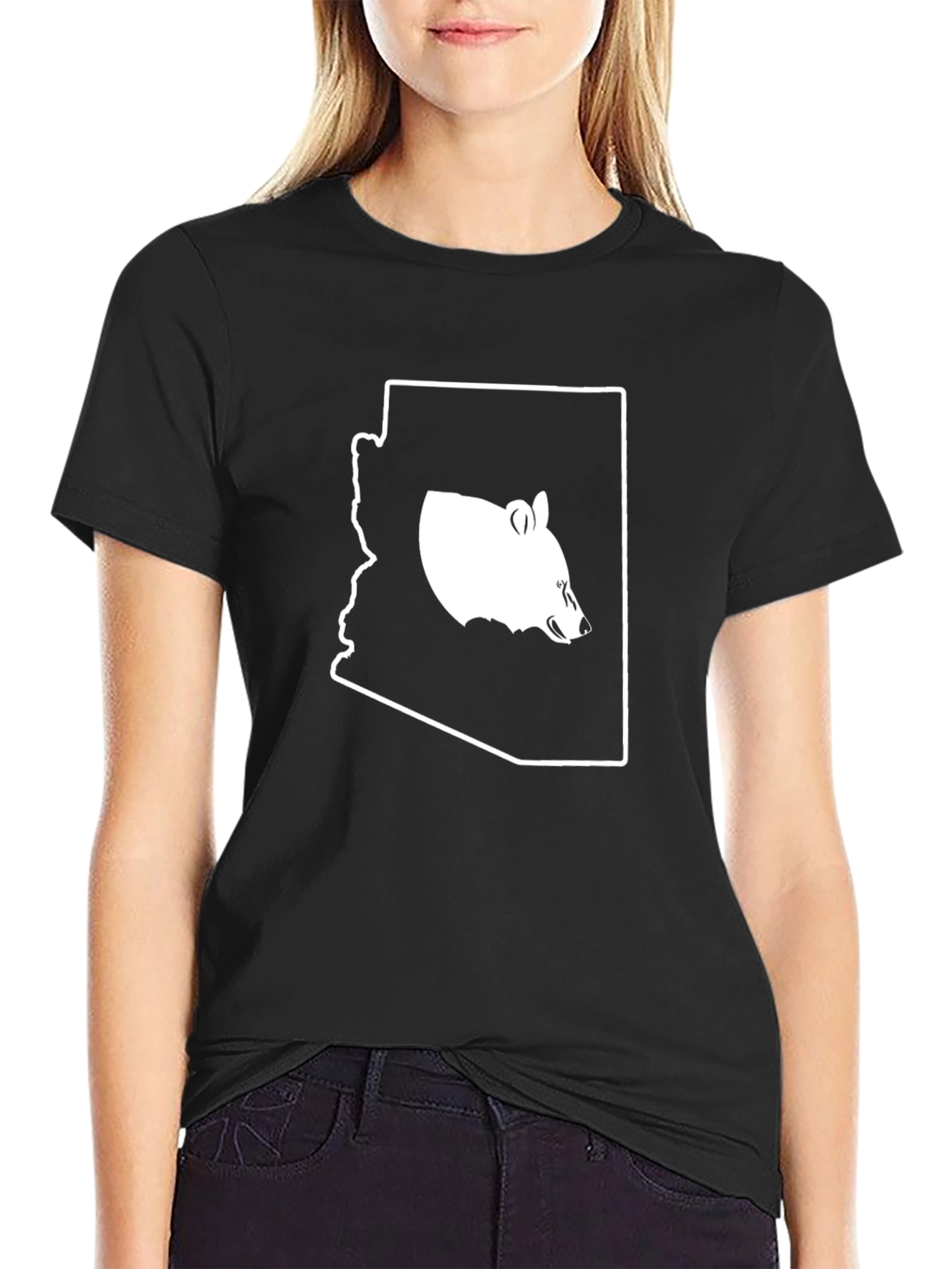 Arizona Bear Graphic T-Shirt - Black Cotton Tee