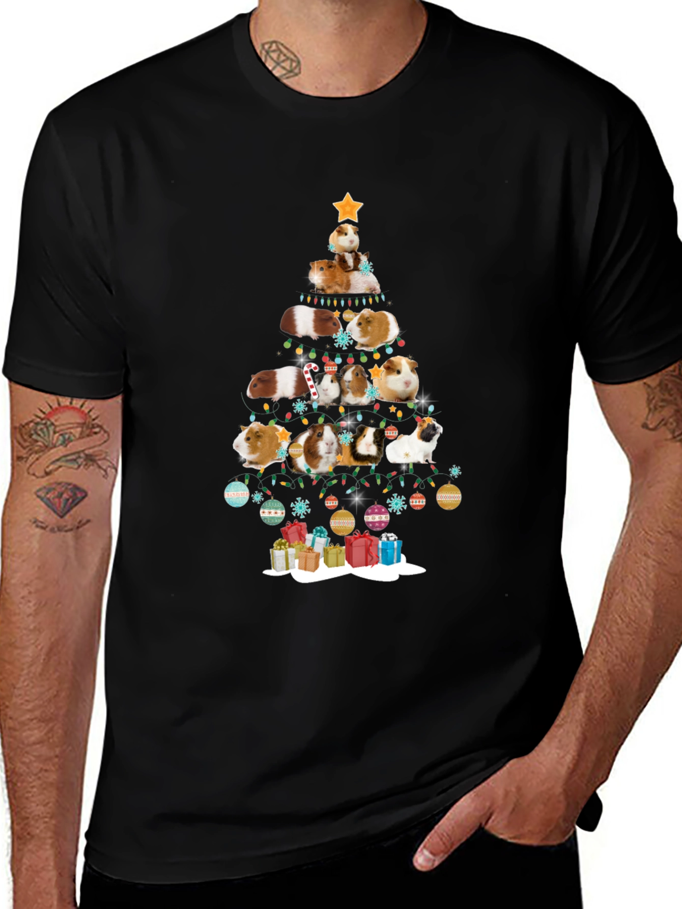 Guinea Pig Christmas Tree T-Shirt