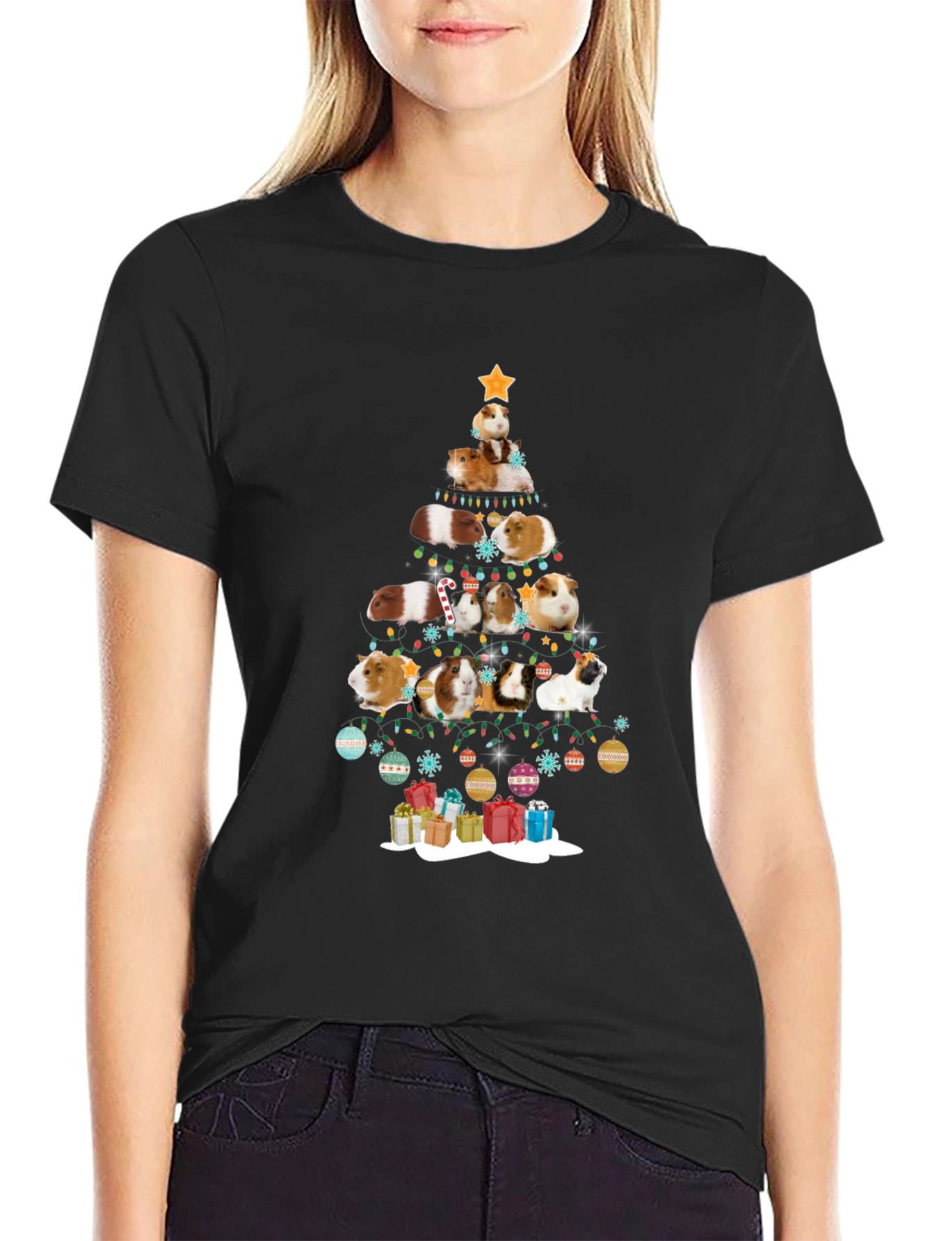 Guinea Pig Christmas Tree T-Shirt