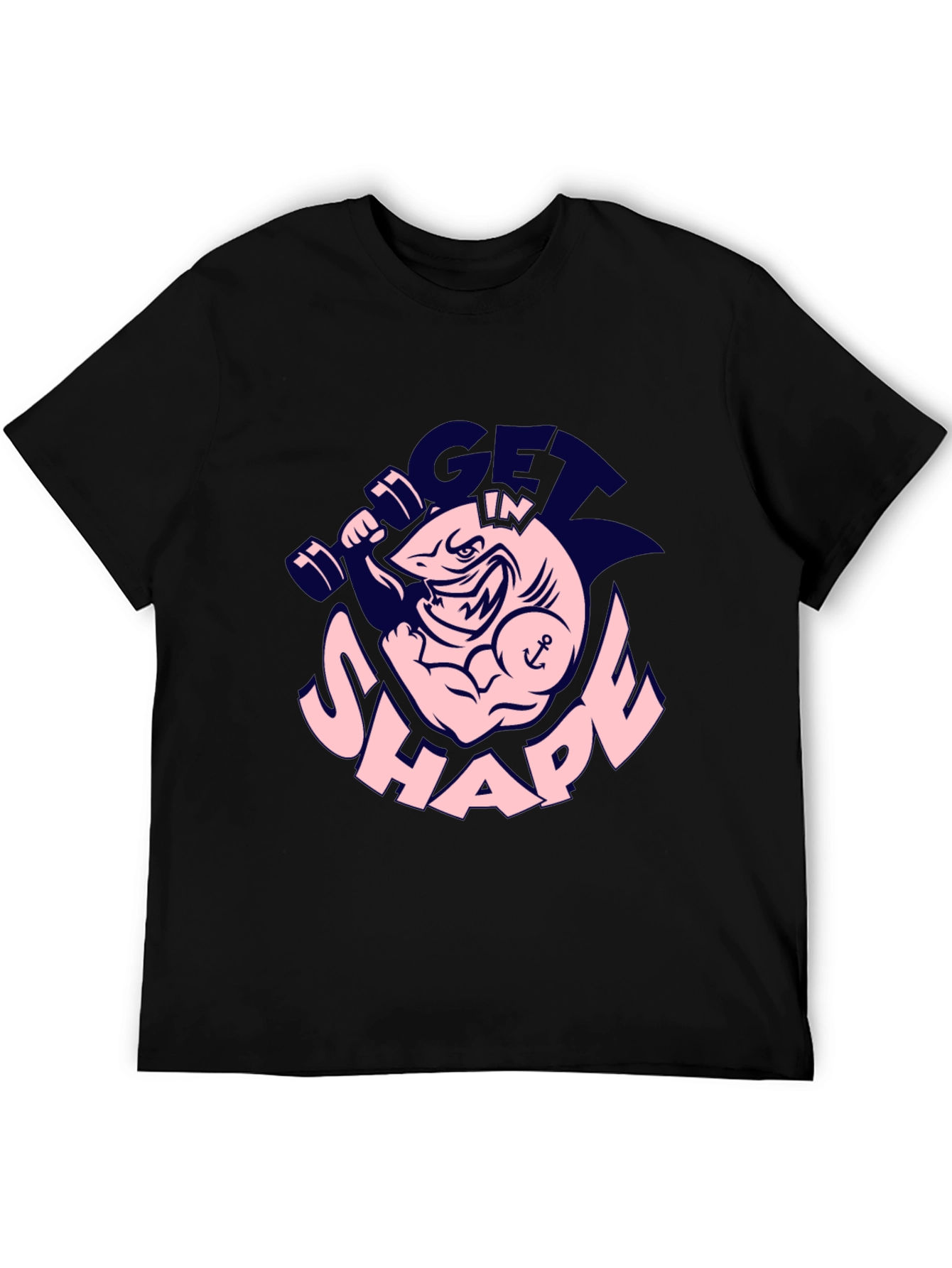 Get in Shape Shark Graphic Tee - Black