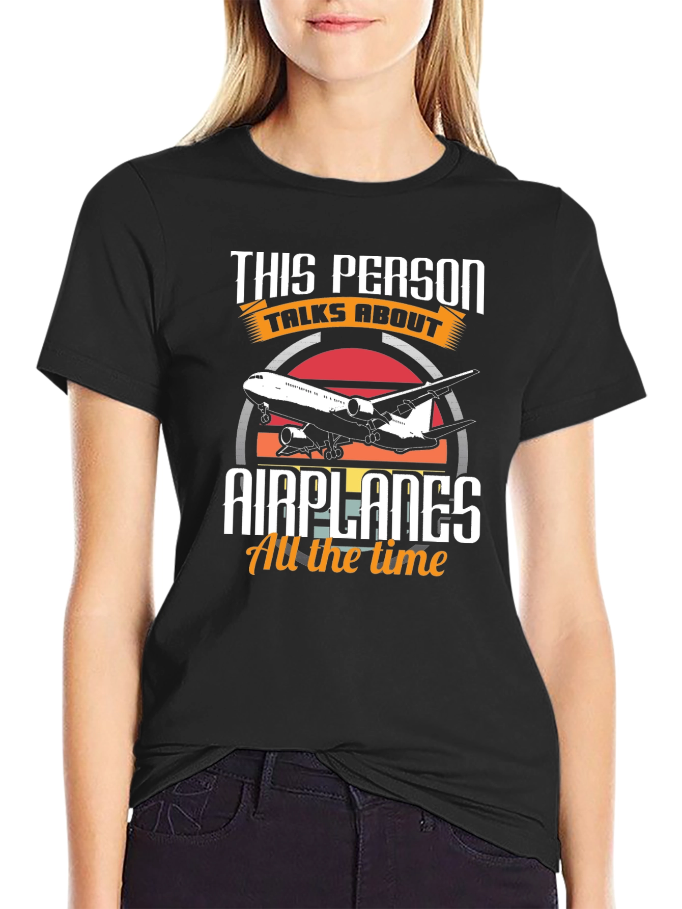 This Person Talks About Airplanes T-Shirt