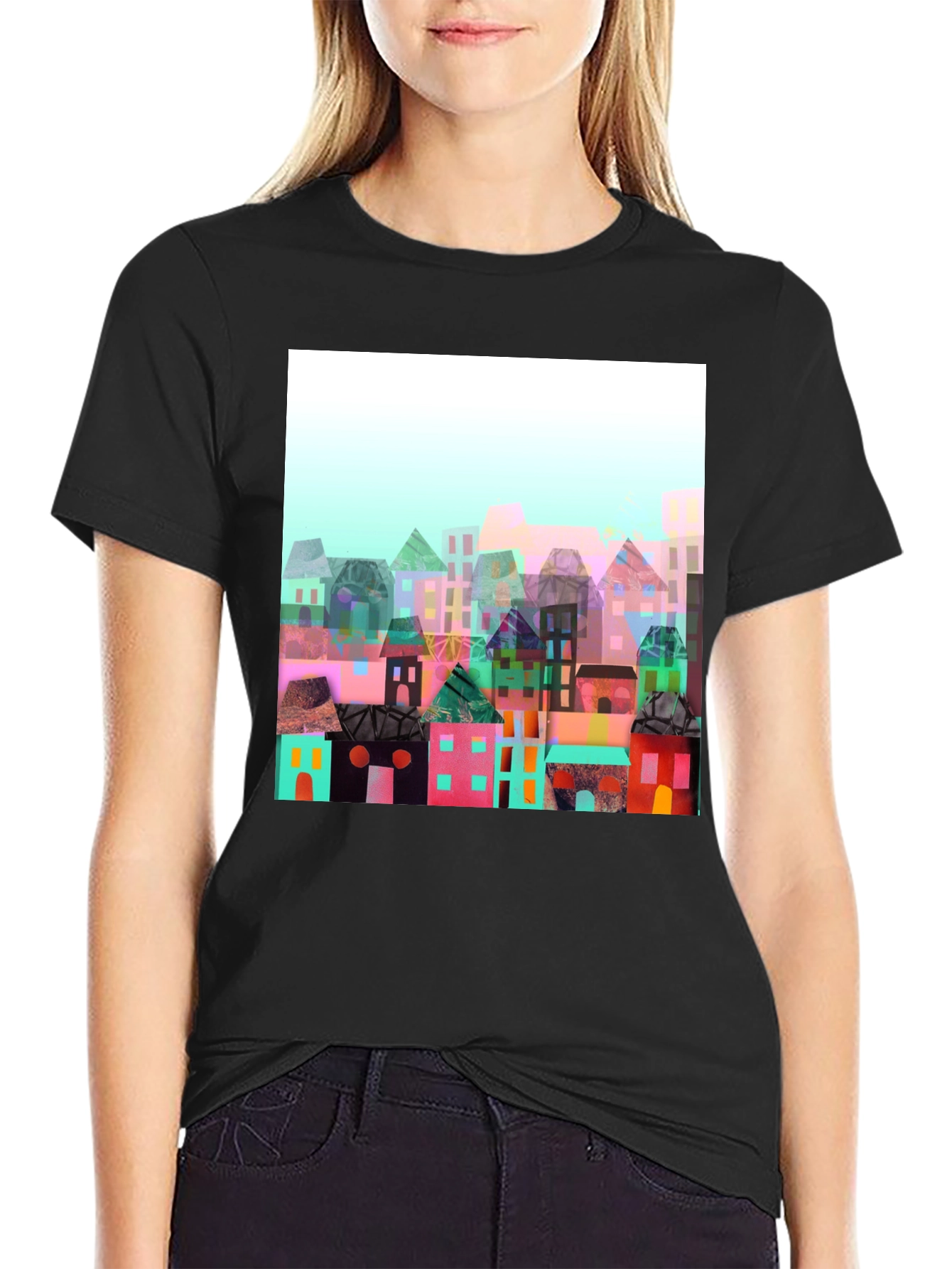 Abstract Cityscape Graphic Tee