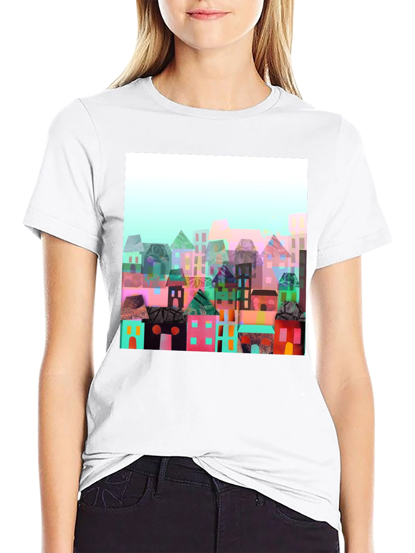 Abstract Cityscape Graphic Tee