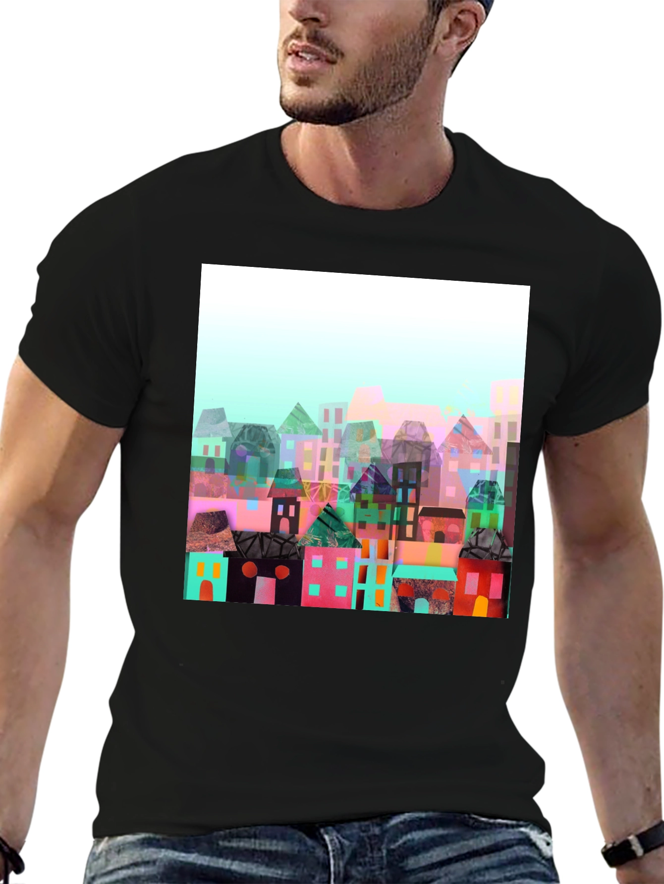 Abstract Cityscape Graphic Tee