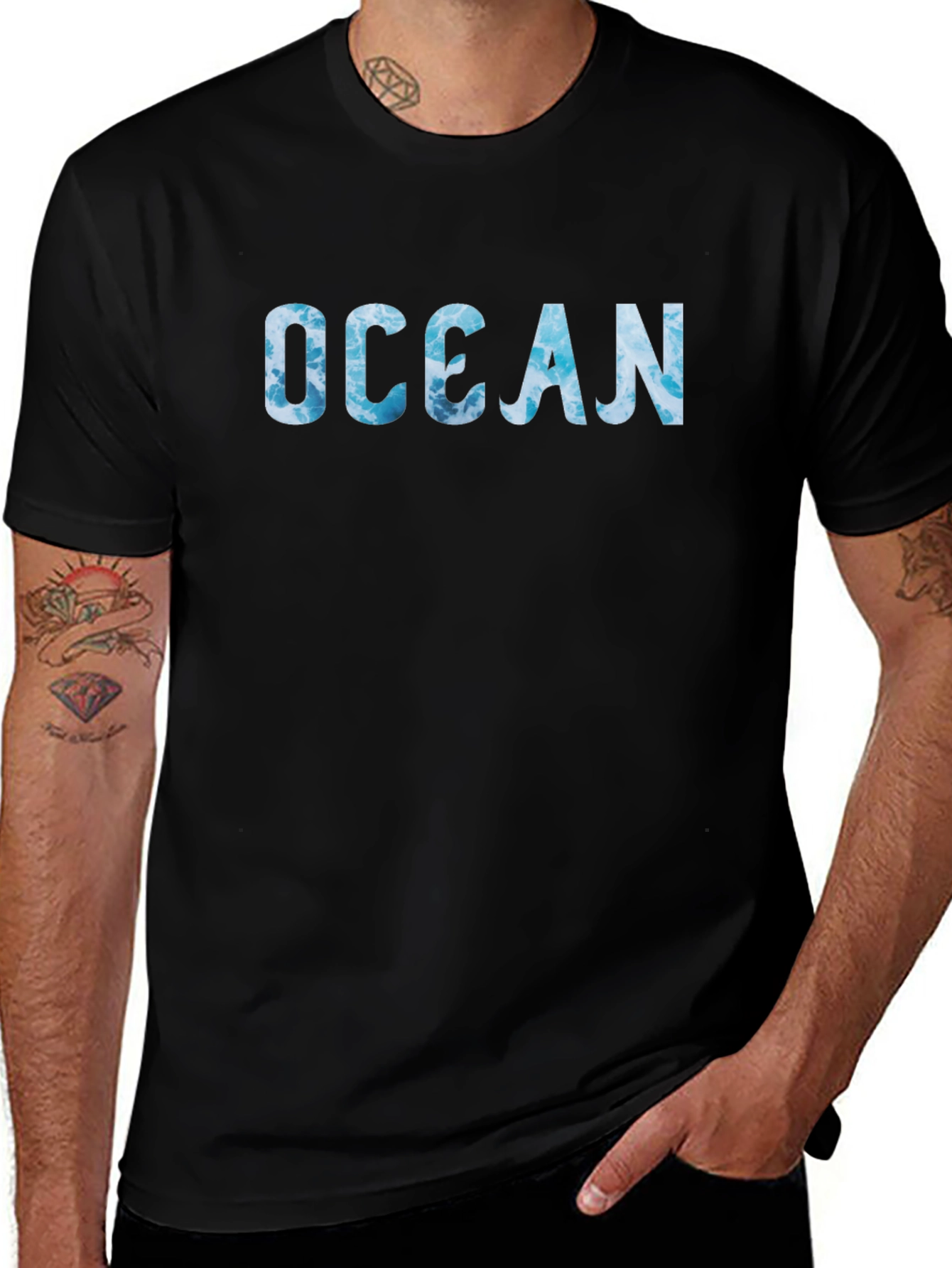 Ocean Waves Graphic Tee - Cool Sea T-Shirt