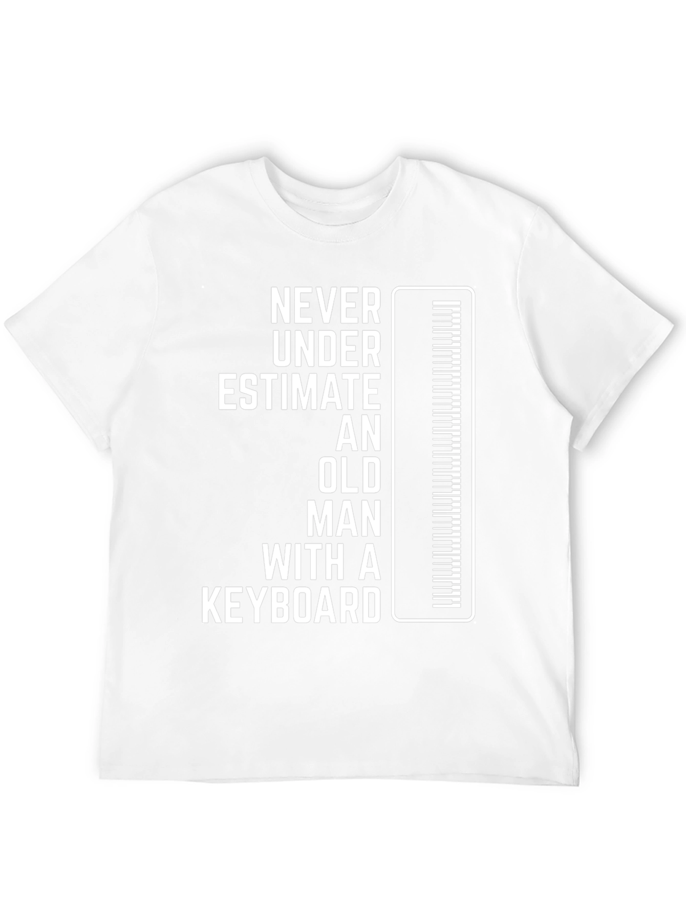 Never Underestimate Keyboard Old Man T-Shirt