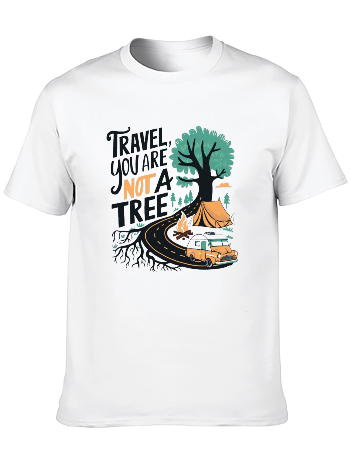 Travel More T-Shirt - Camping Adventure Design