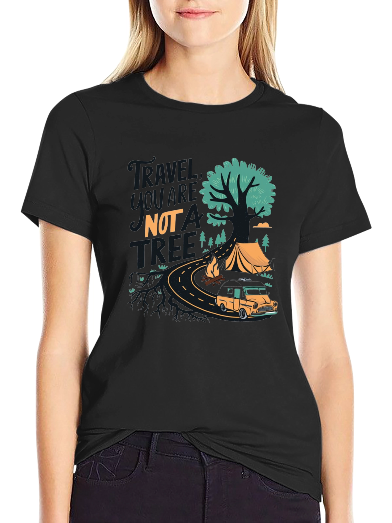 Travel More T-Shirt - Camping Adventure Design