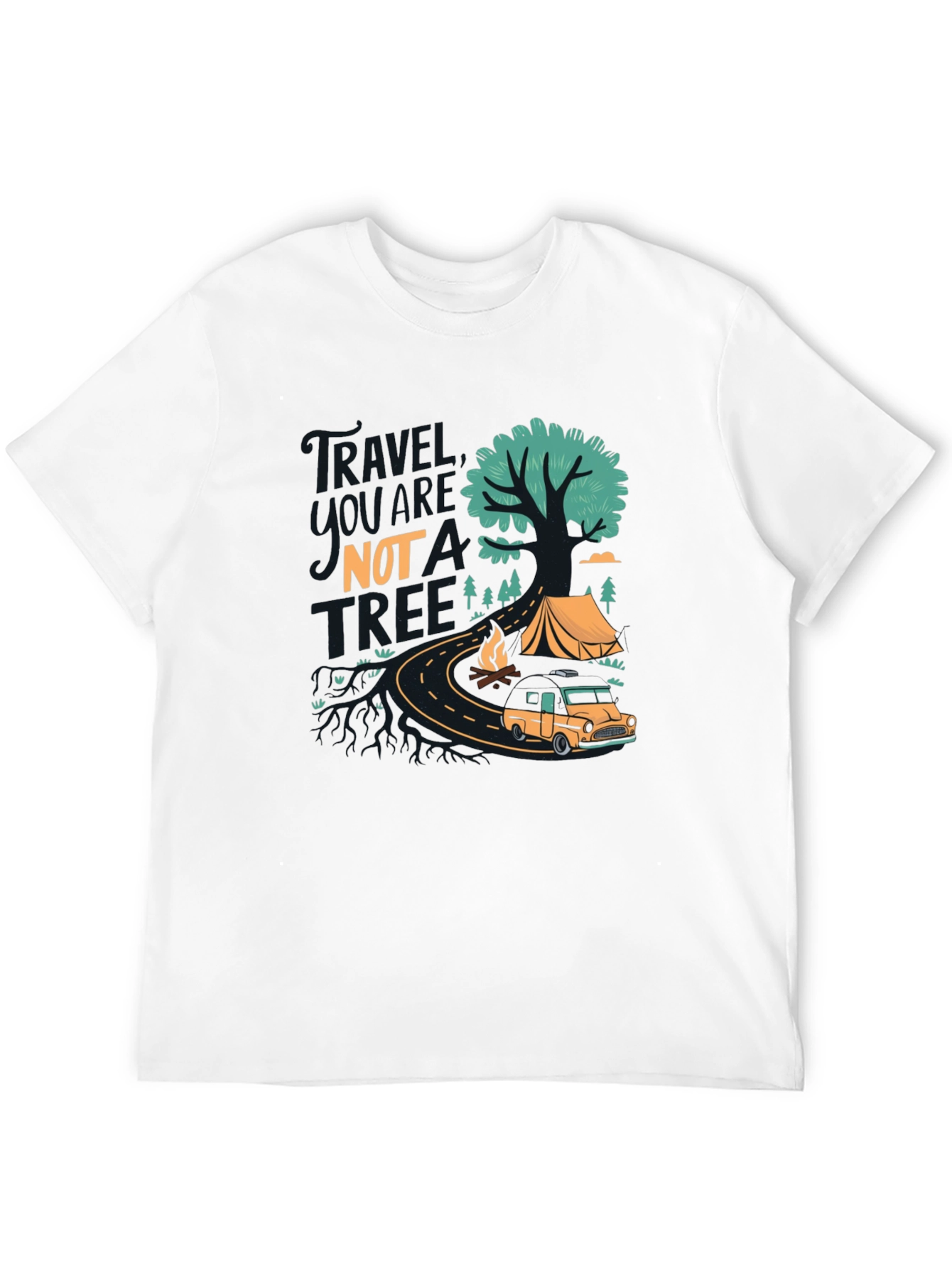 Travel More T-Shirt - Camping Adventure Design