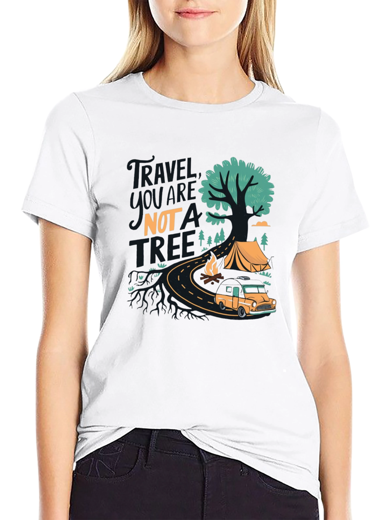 Travel More T-Shirt - Camping Adventure Design
