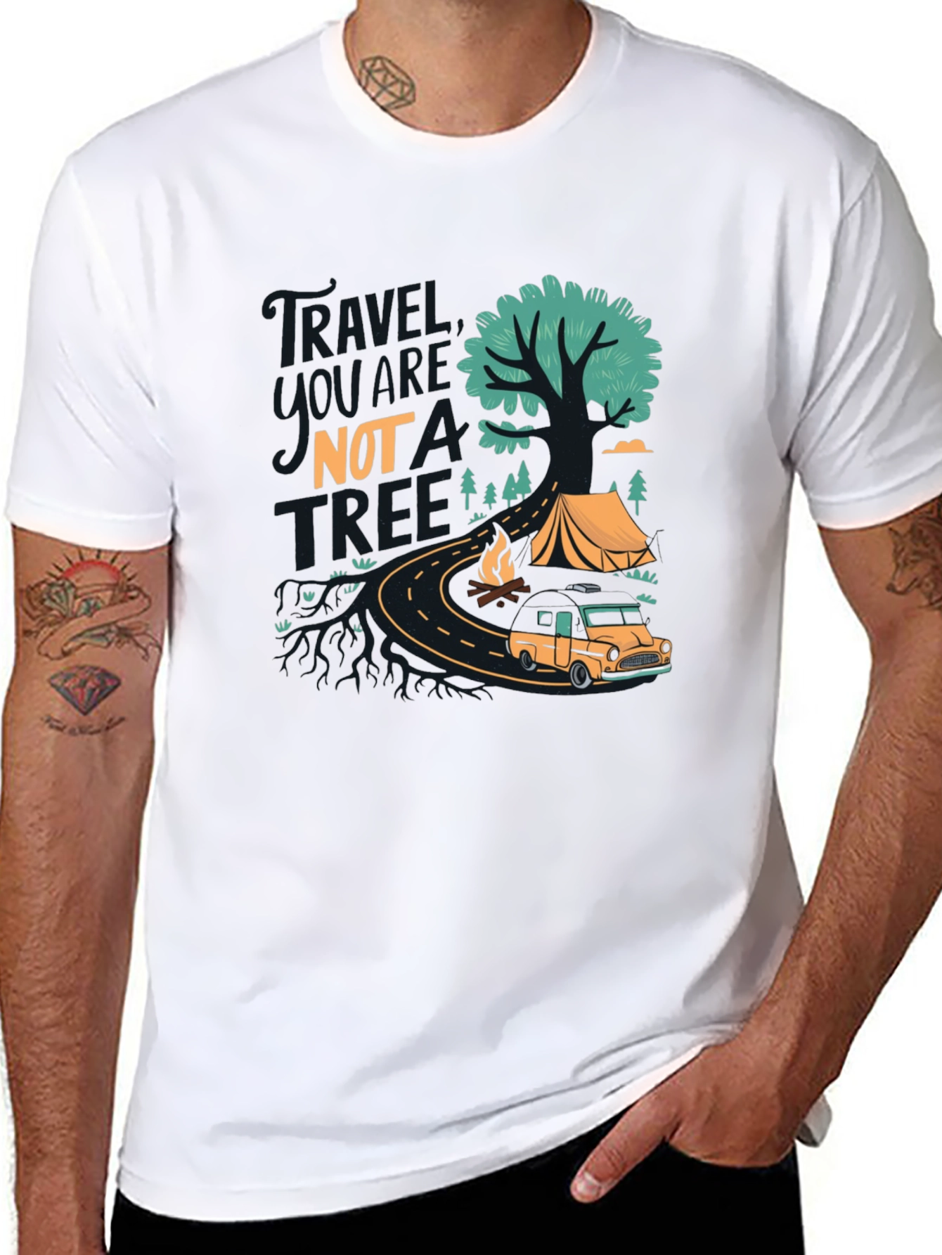Travel More T-Shirt - Camping Adventure Design