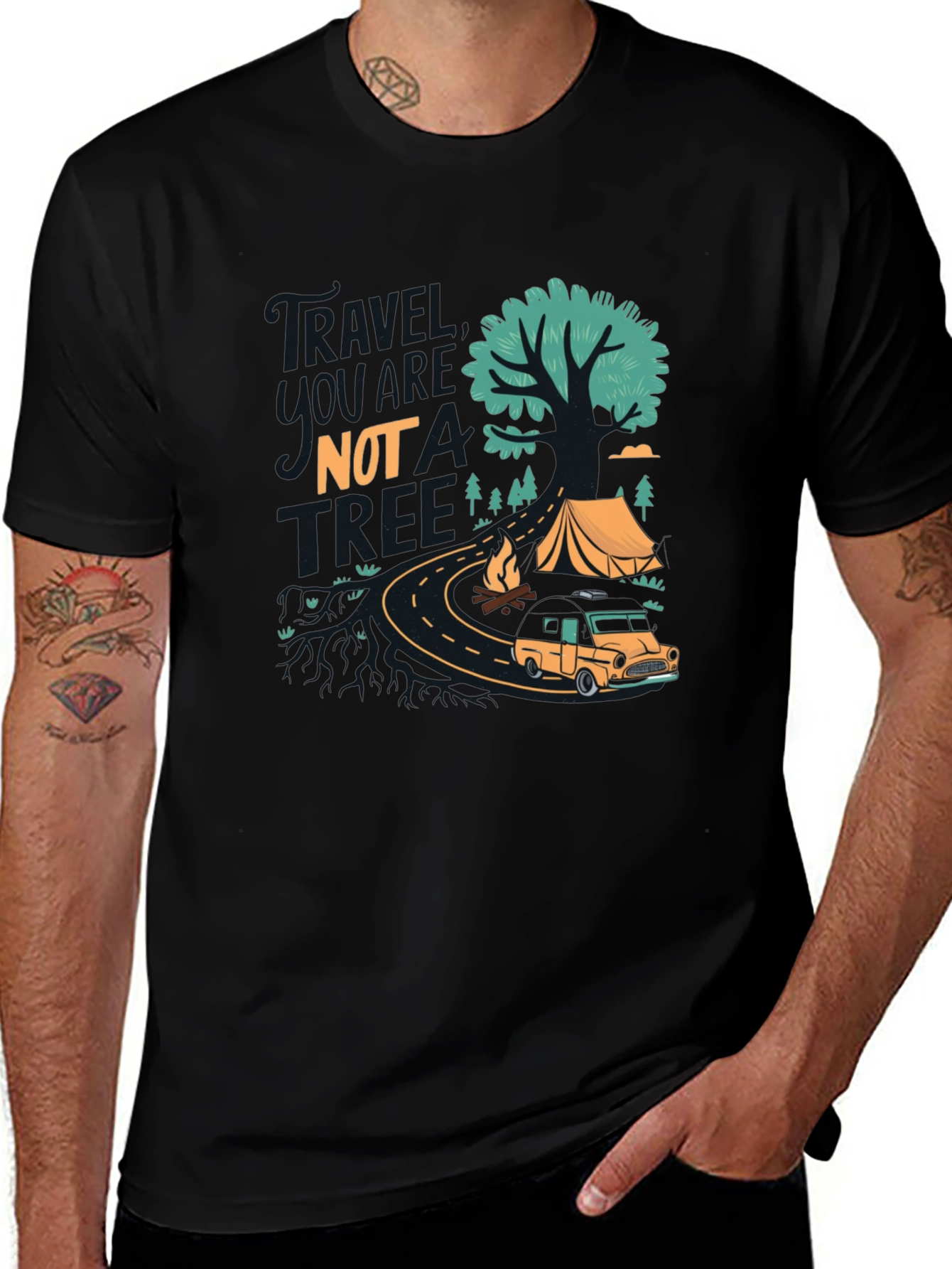 Travel More T-Shirt - Camping Adventure Design