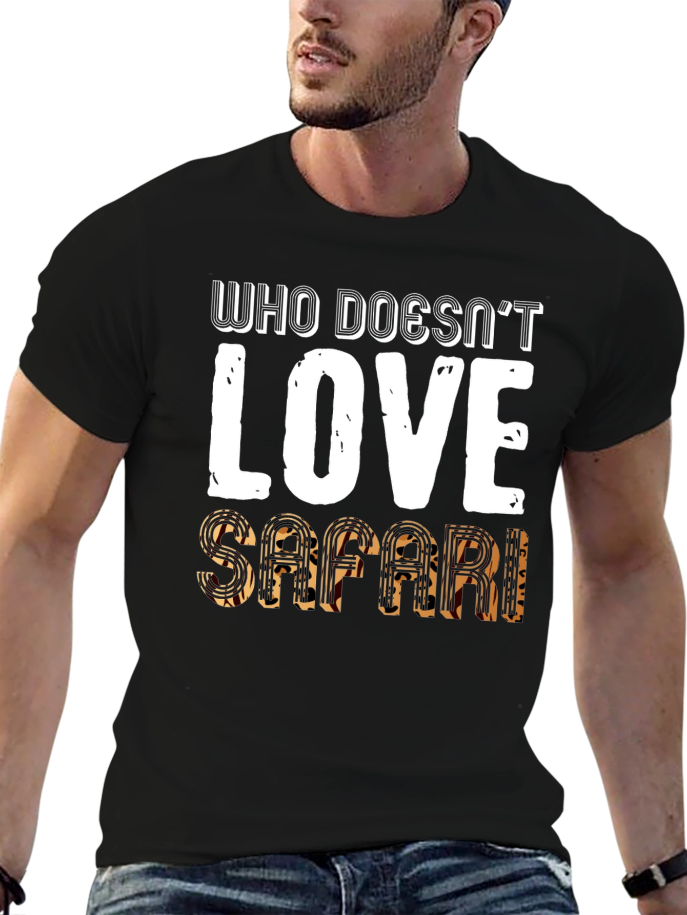 Safari Lover Graphic Tee - Mens Black T-Shirt