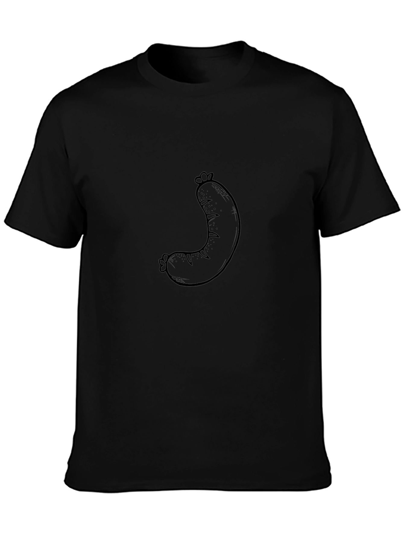 Sausage Graphic Black T-Shirt