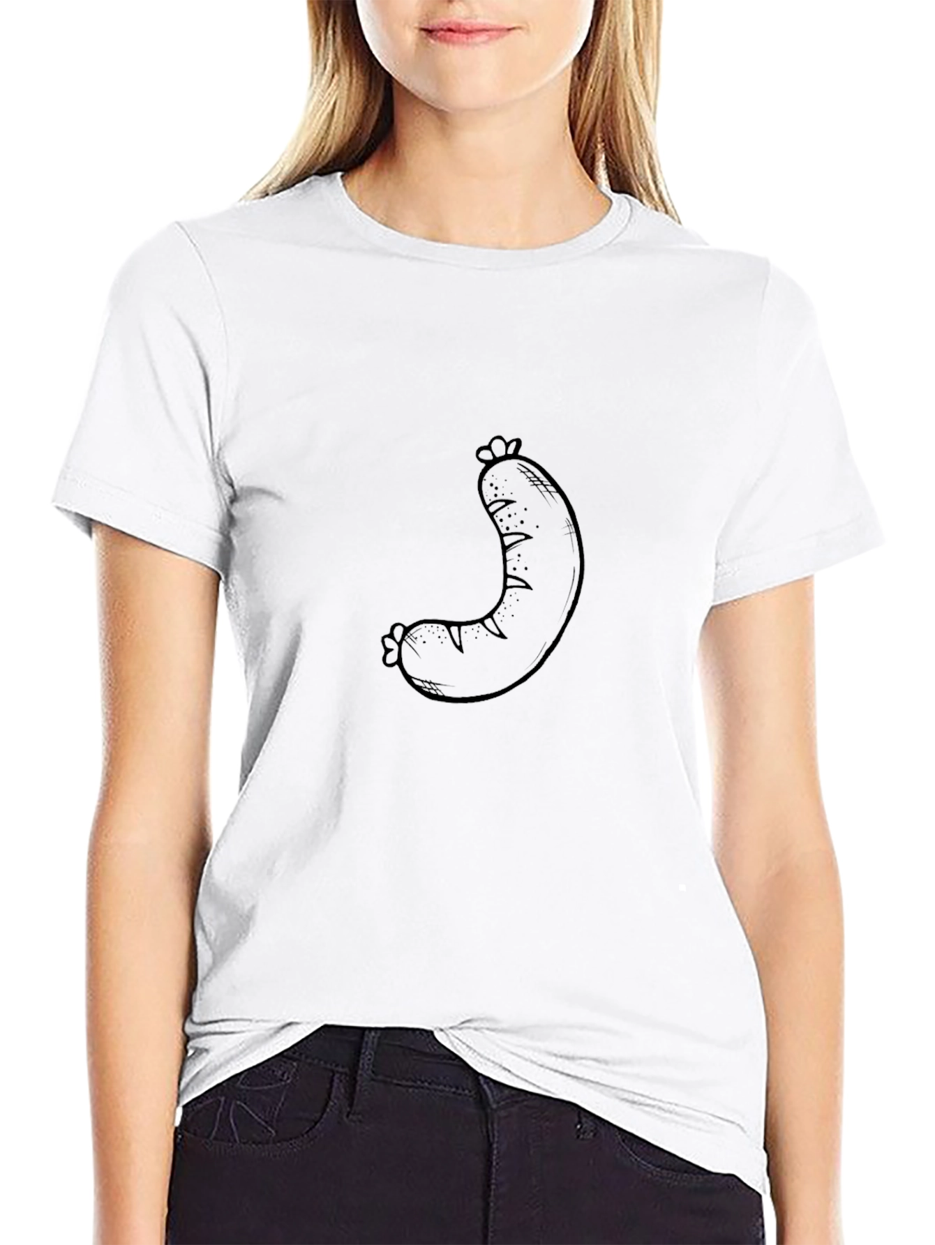 Sausage Graphic Black T-Shirt