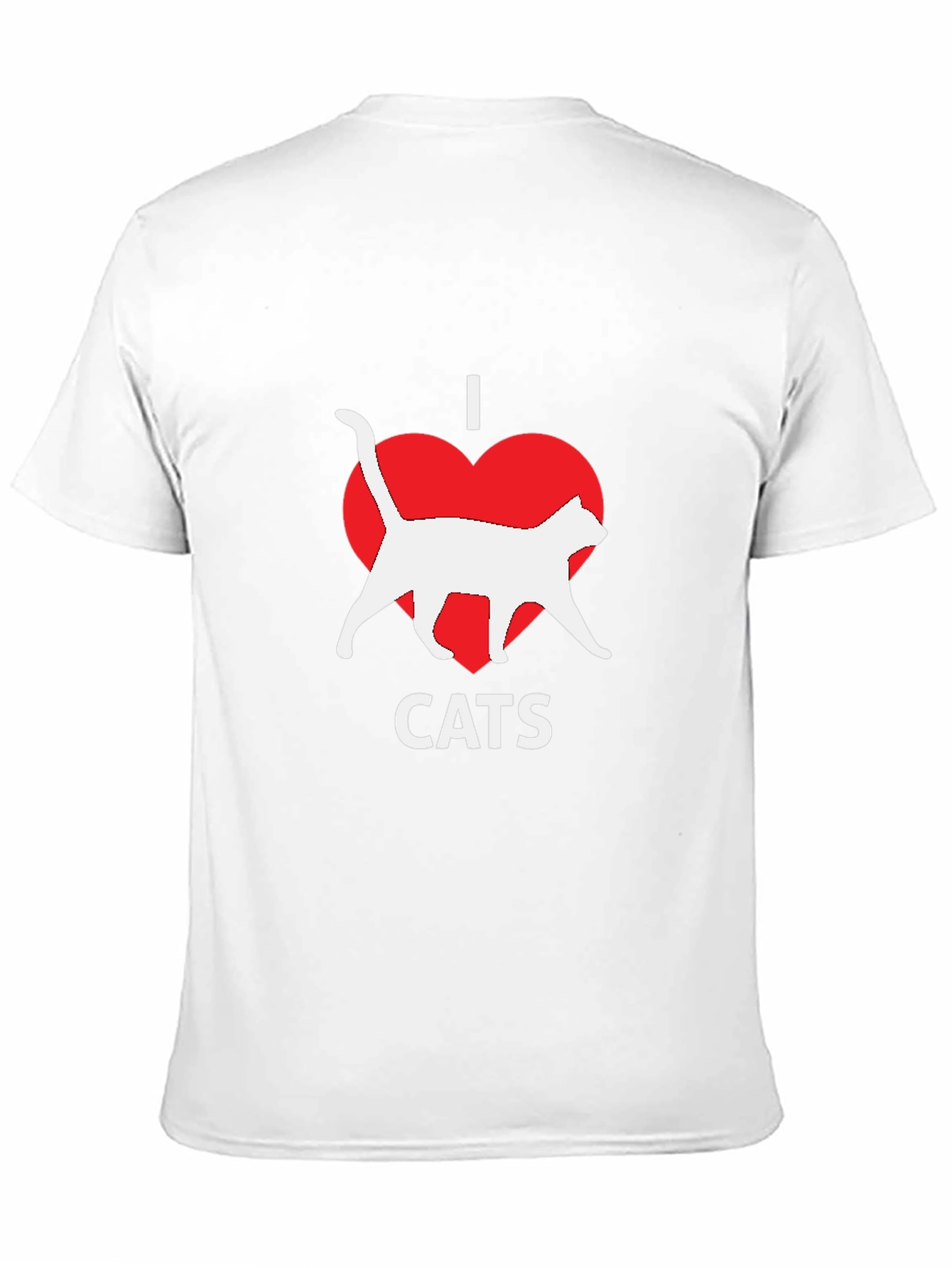 I Love Cats T-Shirt - Black Cotton Tee