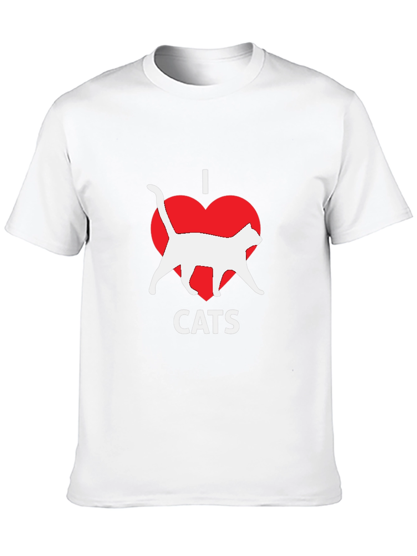I Love Cats T-Shirt - Black Cotton Tee