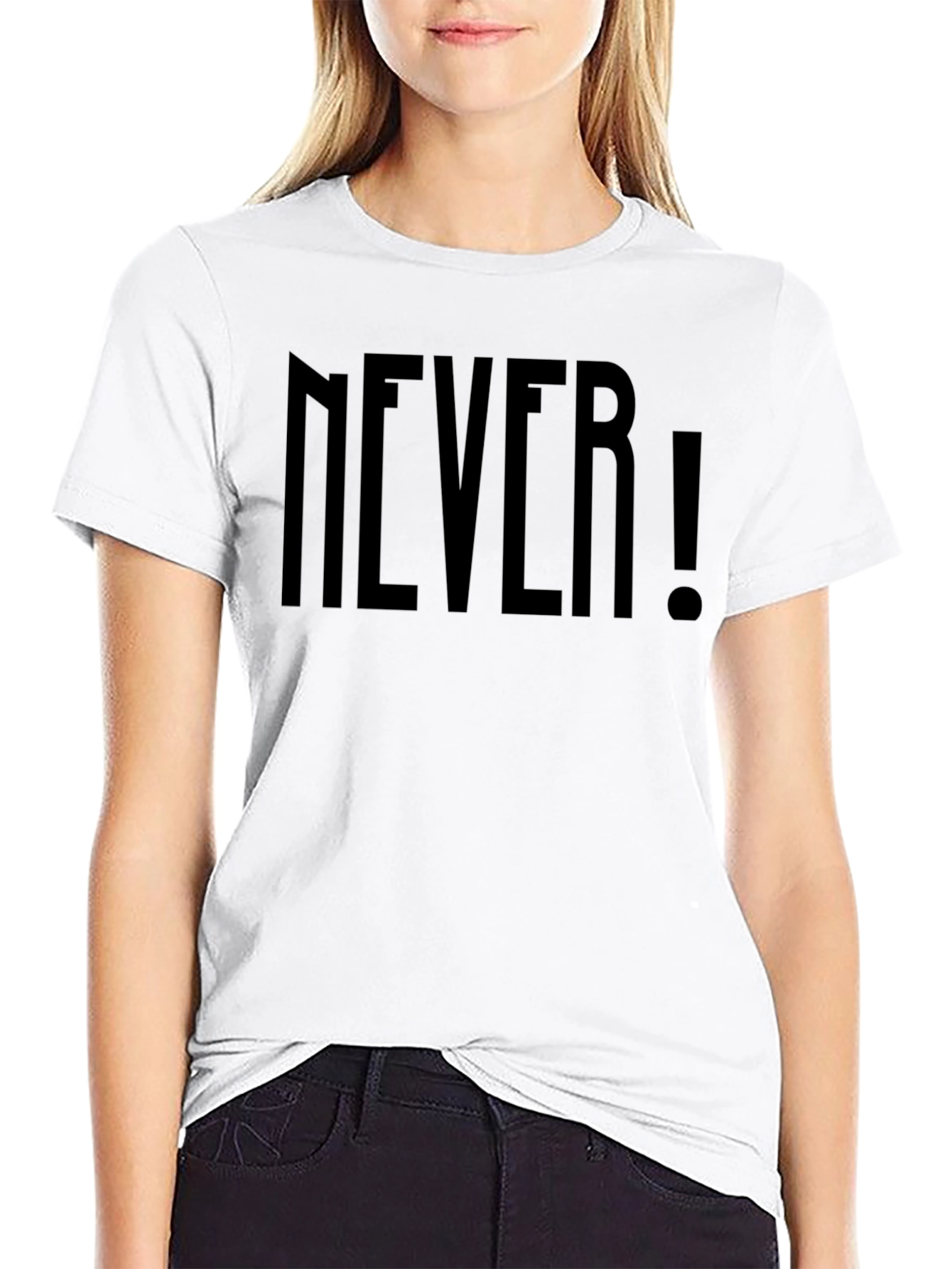 Edgy Never! Graphic Black T-Shirt