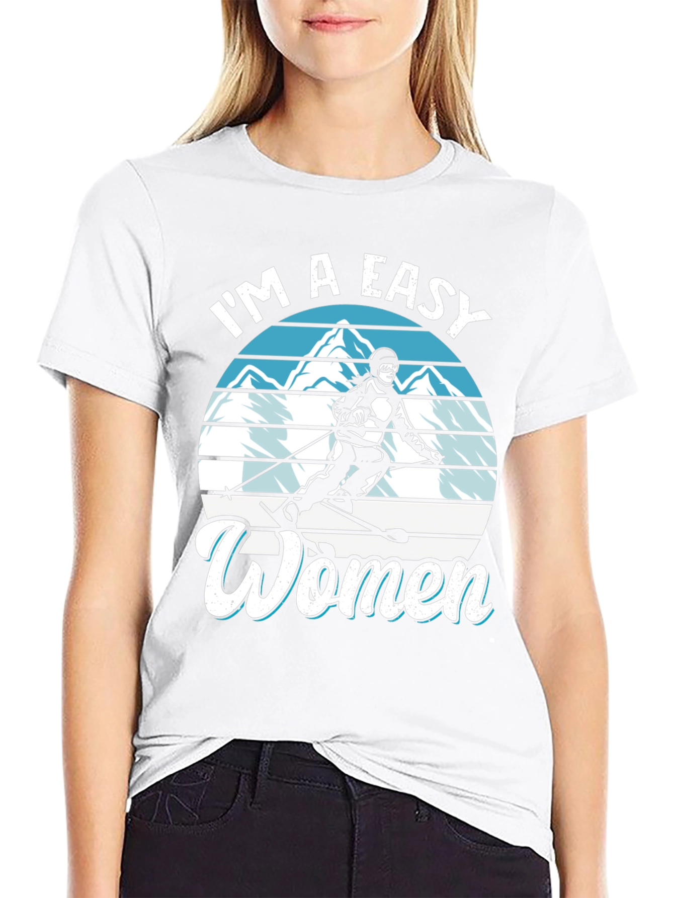 Easy Women Ski Graphic Tee