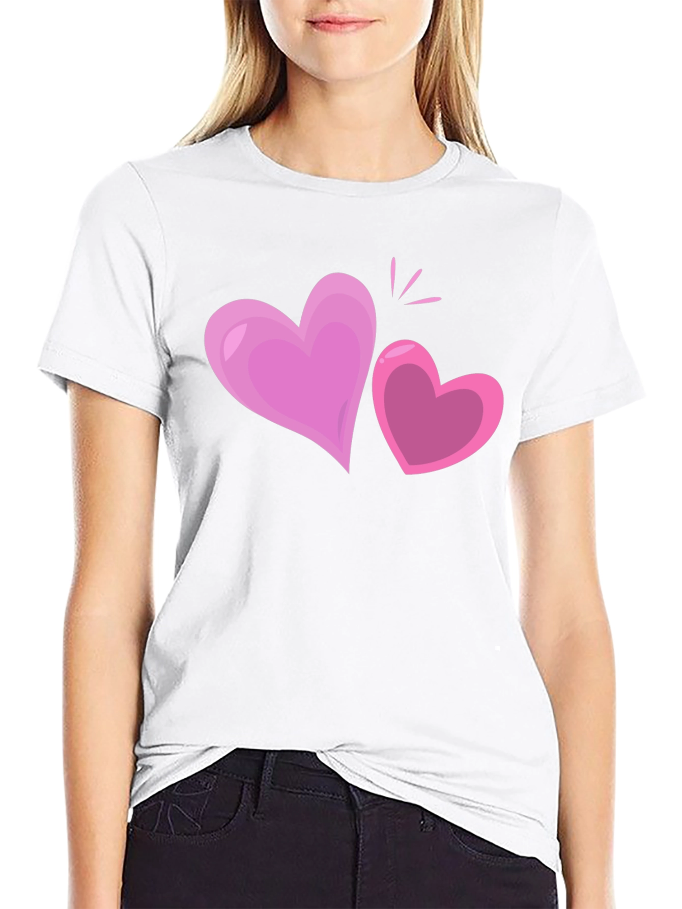 Heart Graphic Black T-Shirt