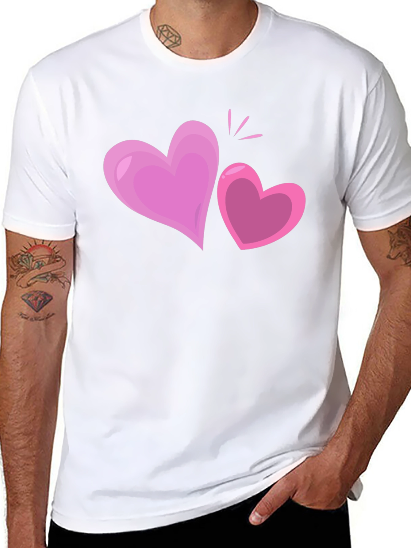Heart Graphic Black T-Shirt