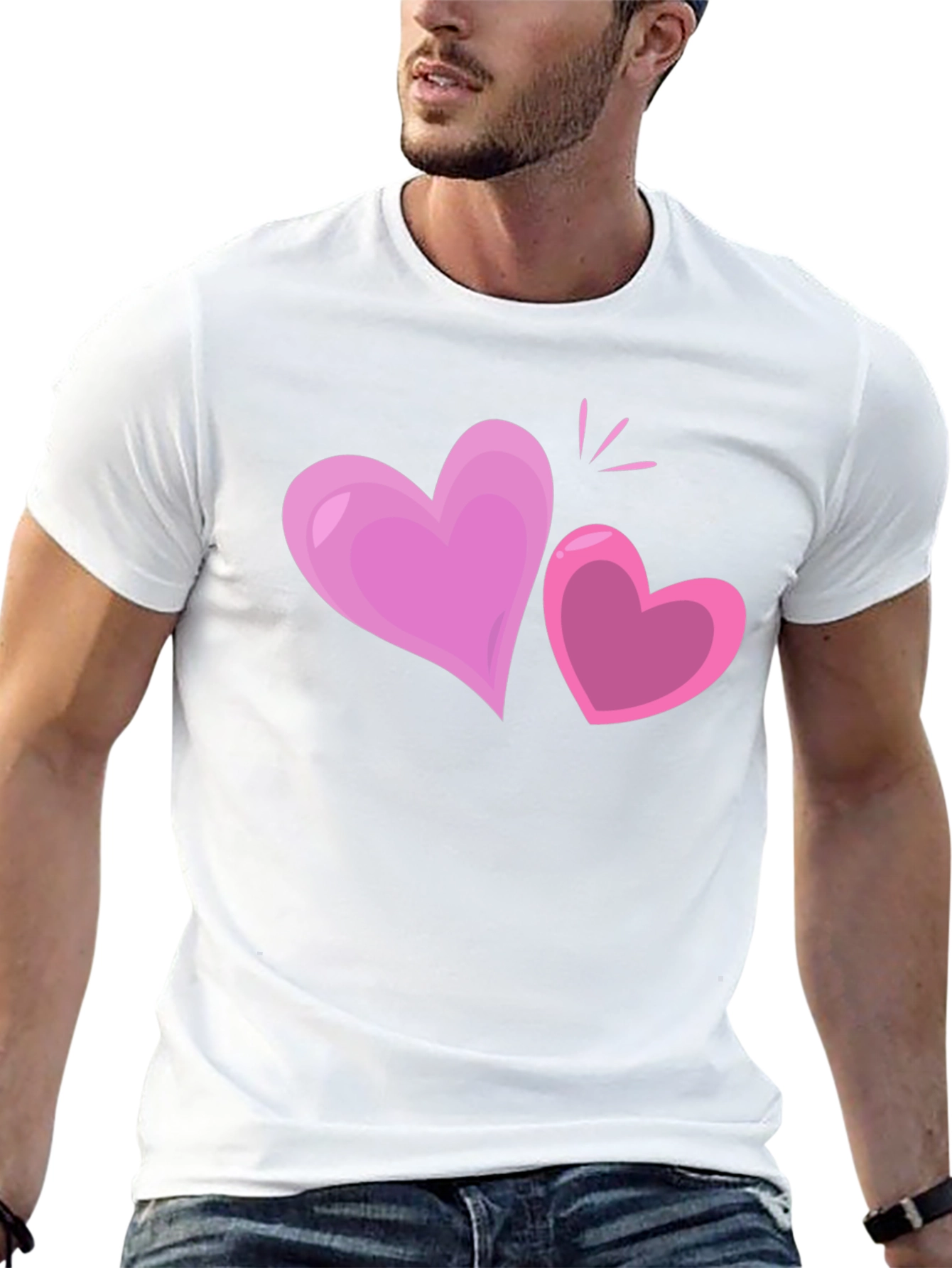 Heart Graphic Black T-Shirt