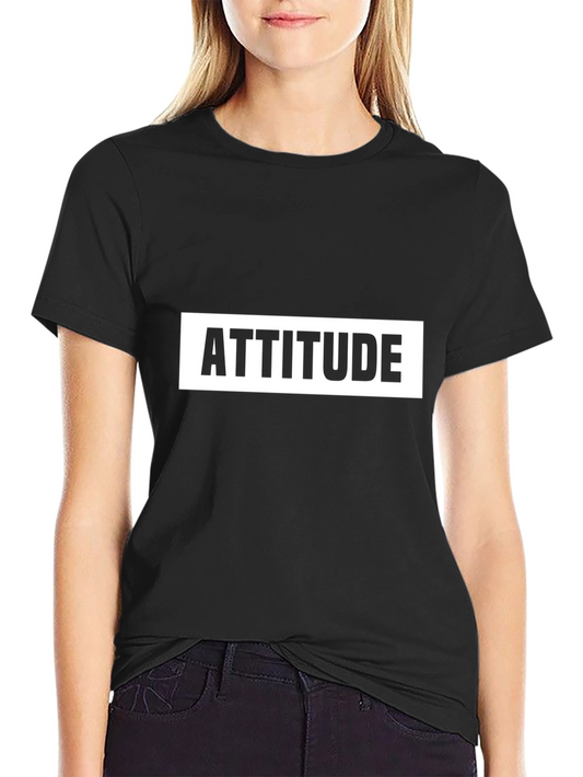 Attitude Black T-Shirt - Bold Graphic Tee