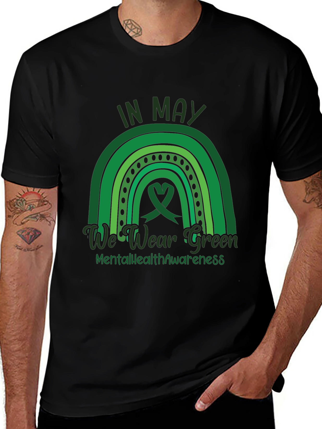 In May We Wear Green Mental Health Awareness T-Shirt